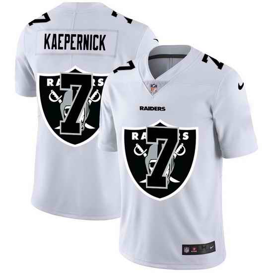 Las Vegas Raiders 7 Colin Kaepernick White Men Nike Team Logo Dual Overlap Limited NFL Jersey